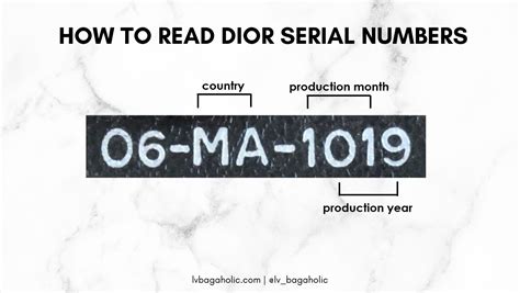 christian dior seriennummer|Dior date codes.